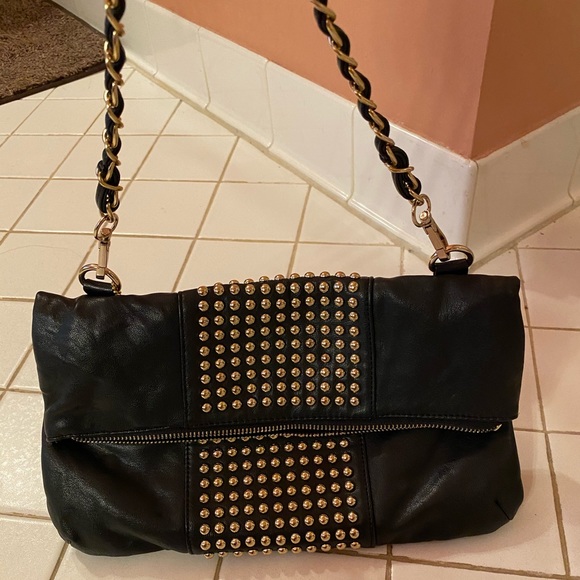 Gold Detailed Black Handbag - Picture 5 of 5